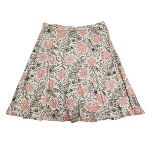 Floral Pink and Green Women's Skirt